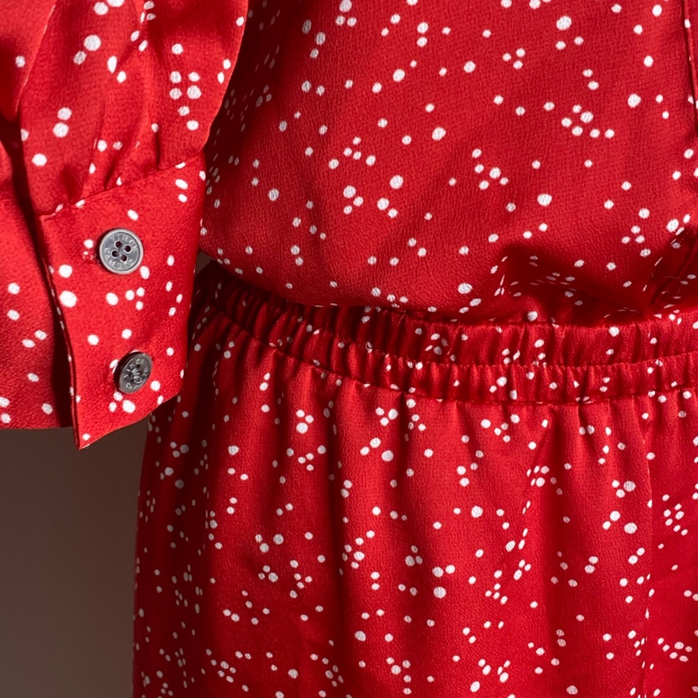 Vince Camuto Womens long sleeves Polka dot Dress size S - Picture 5 of 9